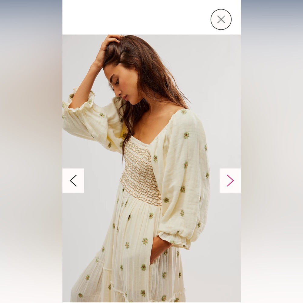 Free people Dahlia Embroidered Maxi Dress XS *SOLD* - Picture 6 of 12